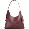 Dune London Dinidearest Leather Shoulder Bag In Burgundy