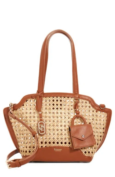 Dune London Dinidecided Rattan Shoulder Bag In Natural