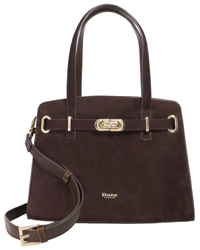 Dune London Dinidefine Suede Tote In Brown