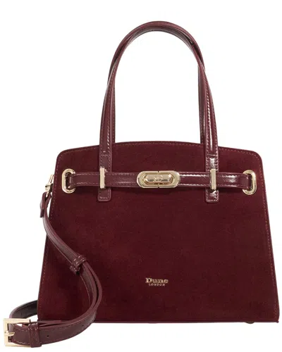 Dune London Dinidefine Suede Tote In Red