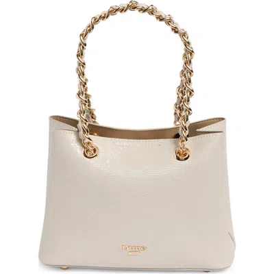 Dune London Dinidiemz Lizard Embossed Faux Leather Tote In Ecru