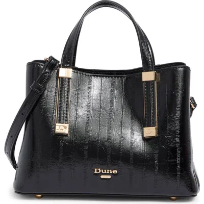Dune London Dinky Dorrie Faux Leather Satchel In Black