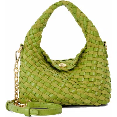 Dune London Dinkydeliberate Woven Top Handle Bag In Green