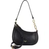 Dune London Direction Faux Leather Shoulder Bag In Black