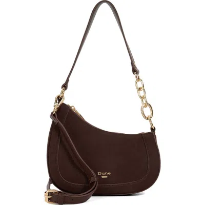 Dune London Direction Faux Leather Shoulder Bag In Brown
