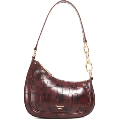 Dune London Direction Faux Leather Shoulder Bag In Brown