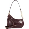 Dune London Direction Faux Leather Shoulder Bag In Burgundy
