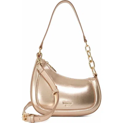 Dune London Direction Faux Leather Shoulder Bag In Gold