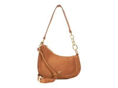 Dune London Direction Leather & Suede Shoulder Bag In Brown