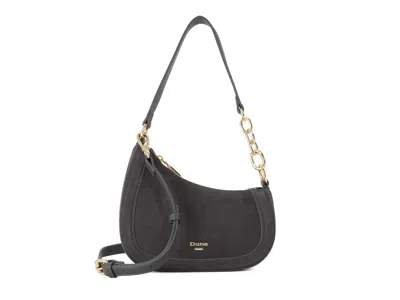 Dune London Direction Leather & Suede Shoulder Bag In Grey