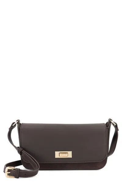 Dune London Discreet Leather Crossbody Bag In Brown