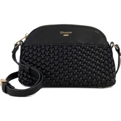 Dune London Distinct Faux Leather Crossbody Bag In Black