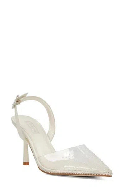 Dune London Divinely Pointed Toe Pump In White