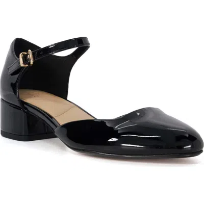 Dune London Dominos Ankle Strap Pump In Black
