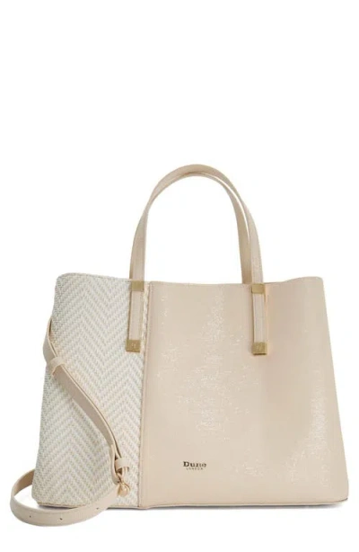 Dune London Dorry Faux Leather Tote In Sand