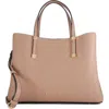 Dune London Dorry Faux Leather Tote In Taupe