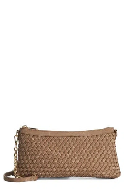 Dune London Earlington Small Zip Shoulder Bag In Brown