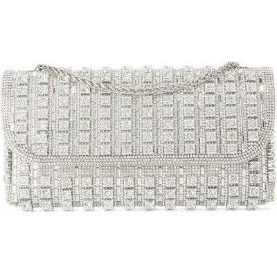 Dune London Elabourate Crystal Clutch In Silver