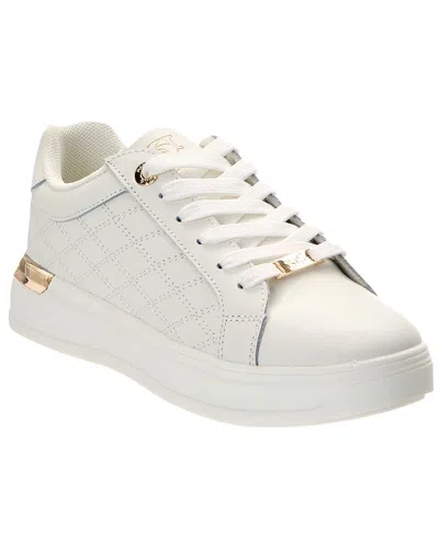 Dune London Elba Leather Sneaker In White