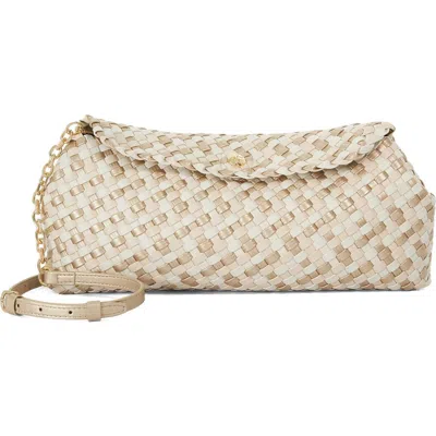 Dune London Encourage Us Woven Faux Leather Clutch In Neutral