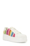 Dune London Episode Platform Sneaker In White Multi