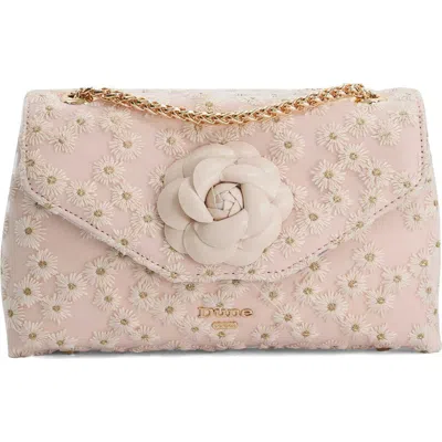 Dune London Erose Floral Embroidered Shoulder Bag In Pink
