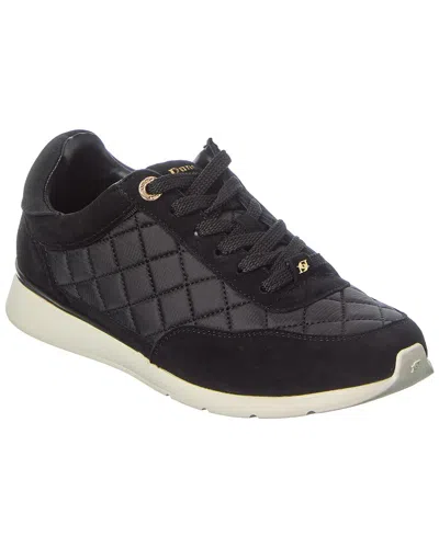 Dune London Everglow Leather Sneaker In Black
