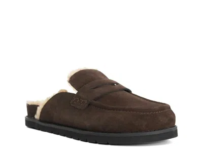 Dune London Goldy Mule In Brown Suede