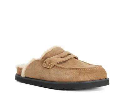 Dune London Goldy Mule In Honey Suede