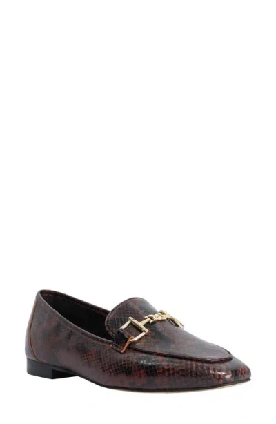 Dune London Grained Bit Loafer In Brown