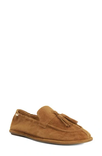 Dune London Grounding Tassel Loafer In Dark Tan