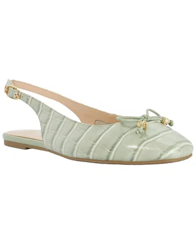 Dune London Haiiden Sling Back Flat In Green