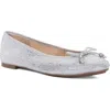 Dune London Hallis Embellished Ballet Flat In Silver