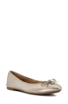 Dune London Hallow Flat In Gold
