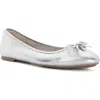 Dune London Hallow Flat In Silver