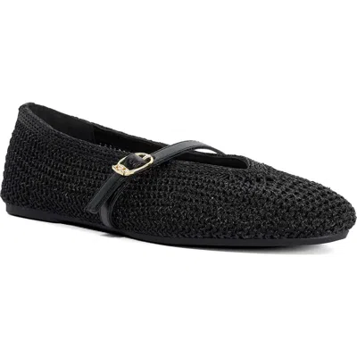 Dune London Halmada Mary Jane Flat In Black