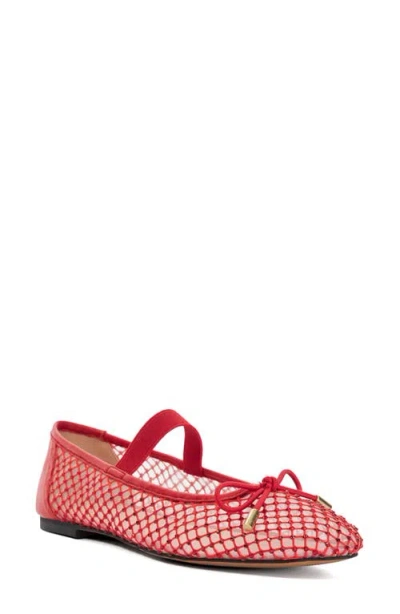 Dune London Happening Mary Jane Flat In Red