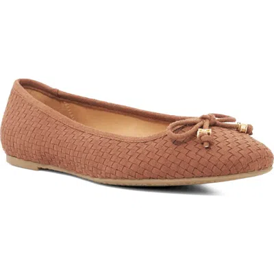 Dune London Harries Ballet Flat In Orange