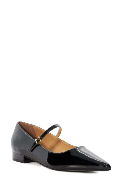 Dune London Hastas Mary Jane Pointed Toe Flat In Black