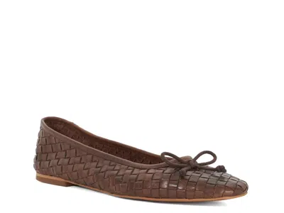 Dune London Heat Ballet Flat In Brown