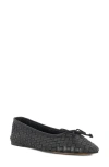Dune London Heat Leather Ballet Flat In Black