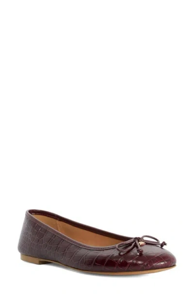 Dune London Helenne Ballet Flat In Burgundy