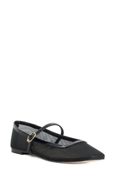 Dune London Holden Mary Jane Flat In Black