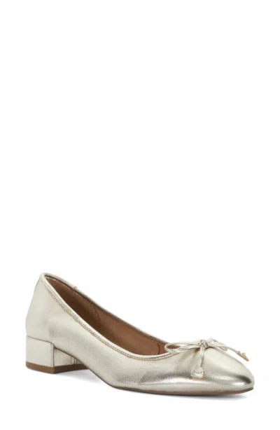 Dune London Hollies Ballerina Pump In Gold