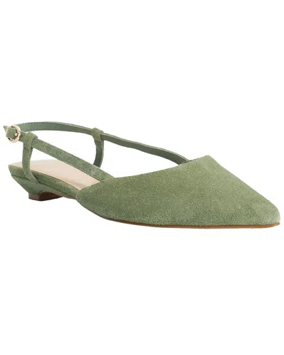 Dune London Homie Suede Point Slingabck In Green