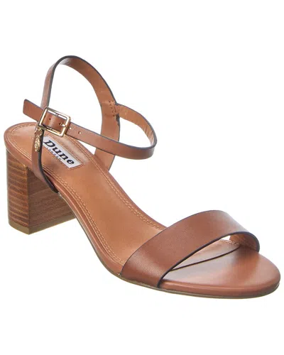 Dune London Jelly Leather Heeled Sandal In Brown