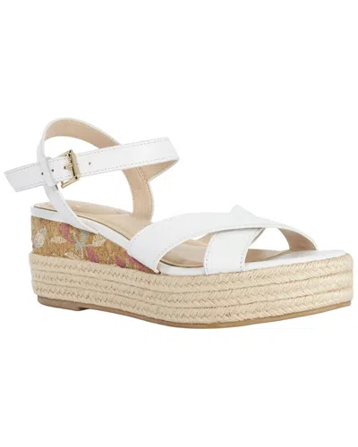 Dune London Kalmias Leather Wedge In White