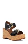 Dune London Kamia Platform Wedge Sandal In Black