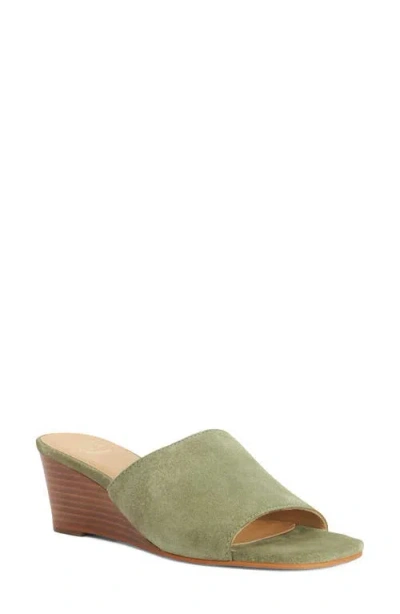 Dune London Kaydee Wedge Slide Sandal In Green