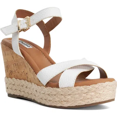 Dune London Kindest Platform Wedge Sandal In White